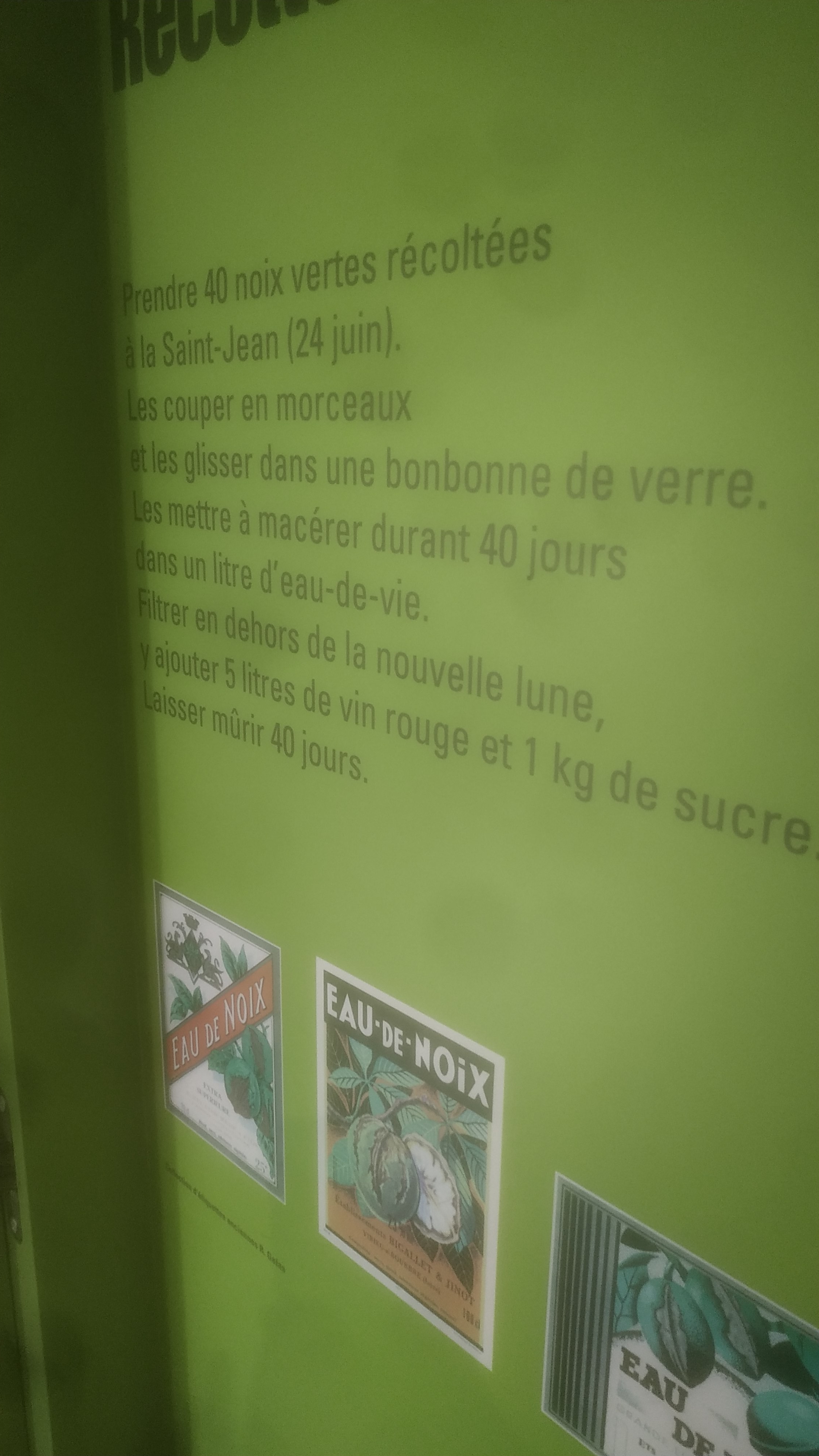Recette du vin de noix du musée