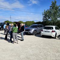 Sur la parking du Jardin Zen